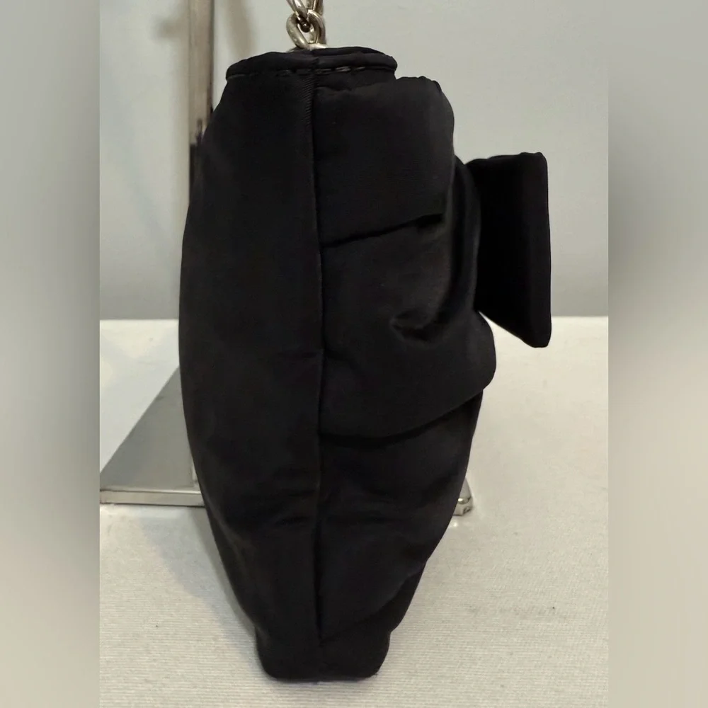Kate Spade Have Courage Shoulder Bag Black Nylon Bow PXRU2267